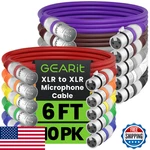 Gearit 6FT Xlr Microphone Cable (10-PACK) Male/female, Balanced, Multi-color. Fixed Price $69.38.