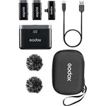Godox WES2 Wireless Mic Kit, 1 Receiver And Transmitters. Fixed Price $55.00.