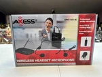 Wireless Transmitter, Receiver, Headset And Microphone- Axess Mpwl 1503-BK. Fixed Price $19.95.