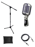 Shure SUPER55 Mic+stand+cable Dynamic Bundle+stand+xlr Free Shipping. Fixed Price $278.90.