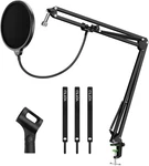 Yotto Microphone Boom Arm Stand W Pop Filter Desk Mount Podcast Studio. Fixed Price $21.22.