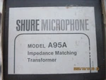 Shure Microphone Model #A95A Impedance Matching Transformer Nib/nos. Fixed Price $89.00.