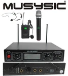 Musysic MU-U502M-HL Uhf 2-CHANNEL Wireless Mic System Handheld + Lavalier 100M. Fixed Price $99.99.