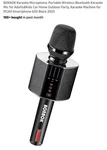 Bonaok Professional Wireless Bluetooth Karaoke Microphone With Case. Fixed Price $89.50.