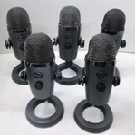 5 -blue Yeti Professional Usb Microphones 888-000473 In Black For Parts/repair. Fixed Price $99.99.