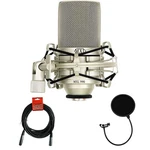 MXL-990 Condenser Microphone With Case+shockmount+pop+cable. Fixed Price $99.99.