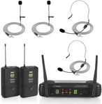 Pyle PDWM3400 2 Channel Wireless Microphone System - Black (open Box). Fixed Price $106.99.