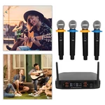 Pro 4 Channel Uhf Wireless Audio Microphone Cordless Handheld System Party. Fixed Price $65.45.