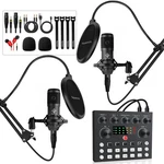 Squarock Podcast Equipment Bundle For 2 Audio Interface W/ Dj Mixer & Condenser. Fixed Price $90.00.