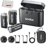 Godox 2.4GHZ Wireless Microphone System KIT2 W/ Noise Cancel & 200M Range. Fixed Price $87.01.
