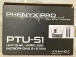 PTU-51 Phenyx Pro Wireless Microphone System Body Mike Handheld Mics. Fixed Price $125.00.