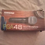 Shure PGA48 Cardioid Dynamic Wired Vocal Microphone Handheld Black. Fixed Price $26.00.