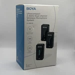 Boya BY-XM6-S2 2.4GHZ Dual Channel Wireless Microphone System Person Vlog Tube. Fixed Price $59.99.