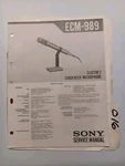Sony ECM-989 Service Manual Original Repair Book Electret Condenser Microphone. Fixed Price $25.00.