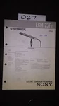 Sony ECM-23F Service Manual Original Repair Book Electret Condenser Microphone. Fixed Price $25.00.