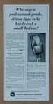 1964 Rca SK-46 Ribbon-type Microphone Vintage Print Ad. Fixed Price $9.99.
