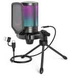 Fifine Gaming Usb Microphone For Pc PS5, Condenser With Quick Mute, Rgb. Fixed Price $44.50.