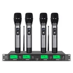 Wireless Microphone System Pro Audio Uhf 4 Channel Handheld Metal Dynamic. Fixed Price $189.00.