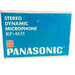 Rare Vintage Panasonic RP-8135A Aluminum Stereo Microphone. Fixed Price $28.00.