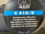 Akg C410/B Condenser Microphone Black Transducer Type Mpn. Fixed Price $465.00.