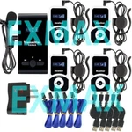 Exmax EX-100 Audio Wireless Tour Guide System (1TRANSMITTER 4 Receivers). Fixed Price $152.99.