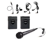 Movo WMIC60 2.4GHZ Wireless Lavalier & Handheld Microphone System 164' Range. Fixed Price $104.00.