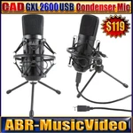Cad GXL2600 Usb Large Diaphragm Condenser Mic / Year Manufacture Warranty. Fixed Price $29.99.