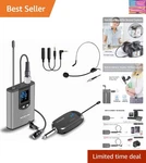 Uhf Wireless Headset And Lavalier Mic System - Perfect For Podcasts & Vlogging. Fixed Price $102.28.