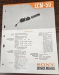 Sony ECM-50 Electret Condenser Microphone Service Manual-original. Fixed Price $8.00.