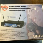 Nadu UHF-24 W/ Transmitters And HM-3 Mics Locking Plugs. Fixed Price $69.00.