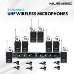 Musysic MU-U8-LL 8CH Uhf Wireless Lavalier Headset Mic System Rackmount 300FT. Fixed Price $349.99.