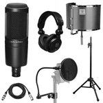 Audio-technica AT2020 Cardioid Condenser Microphone Bundled With, Reflection Fil. Fixed Price $219.95.