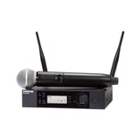 Shure GLXD24R+/SM58 Dual Bandwidth Rechargeable Digital Handheld Wireless System. Fixed Price $779.99.