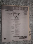 Sony ECM-144 155 Service Manual Original Repair Book Stereo Microphone. Fixed Price $22.50.