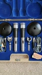 2 Aiwa Dynamic DM-51 Vintage Microphones With Stand Parts Case. Fixed Price $55.00.
