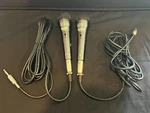 Two Acesonic Wired Microphones MP-701 With Cables Perfect For Karaoke. Fixed Price $29.95.