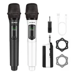 Wireless Karaoke Microphones, Dual Handheld System With Rechargeable Receiver. Fixed Price $50.50.