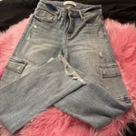 Lovervet Women Light Blue Skinny Jeans Distressed Stretch Cargo 5-POCKET Denim. Fixed Price $50.00.
