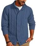 Men's Cardigan Sweaters Stand Collar Long Sleeve Cable Knit. Fixed Price $58.35.