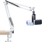 White Boom Arm For Fifine AM8 - Compatible With Microphone, 3/8". Fixed Price $41.99.