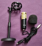 Tzumi Air Reverb Microphone Pro Condenser,shock Mount/ Stand, Podcast Series. Fixed Price $19.99.