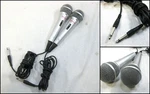 2X Malata MD-1800 Silver Wired Dynamic Microphones With 6.25MM Jack Plug. Fixed Price $18.02.