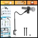 Flexible Gooseneck Microphone Stand 19" Desktop Holder, Clip For Blue Yeti & Mor. Fixed Price $45.99.