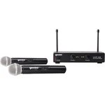 Gemini UHF-02M 2-CHANNEL Wireless Handheld Microphone System S34. Fixed Price $69.95.