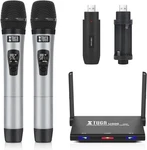 Xtuga U500 Rechargeable Wireless Microphone System, Dual Dynamic. Fixed Price $71.99.