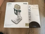 Akg Lyra Microphone 192 Khz For Podcast Studio Music VIDEO-C44USB With Popfilter. Fixed Price $45.00.