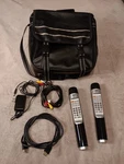 Kumyoung KHM-600T Karaoke Microphone Wireless Pair W/ Bag And Various Cables. Fixed Price $45.00.