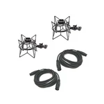 Peavey Dual Studio Pro Microphone Shock Mount With (2) 15-FOOT Xlr Cable. Fixed Price $139.99.