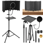 Microphone Stand With Isolation Shield Pop Filter For Recording. Fixed Price $75.70.