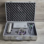 Sterling ST69 Tube Condenser Microphone With Power Supply And Shock Mount Case. Fixed Price $225.00.